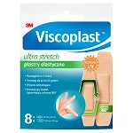 Viscoplast Ultra Stretch plastry elastyczne oddychające, 4 szt. 22 x 57 mm, 4 szt. 28 x 76 mm, 8 szt.