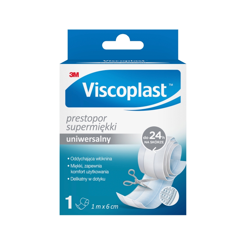 Viscoplast Prestopor plaster, 1 m x 6 cm, 1 szt.