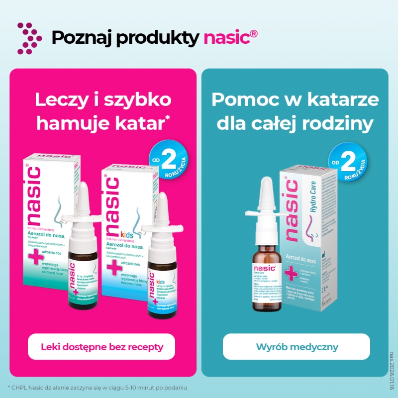 Nasic Hydro Care, spray do nosa z solą hipertoniczną, 15 ml