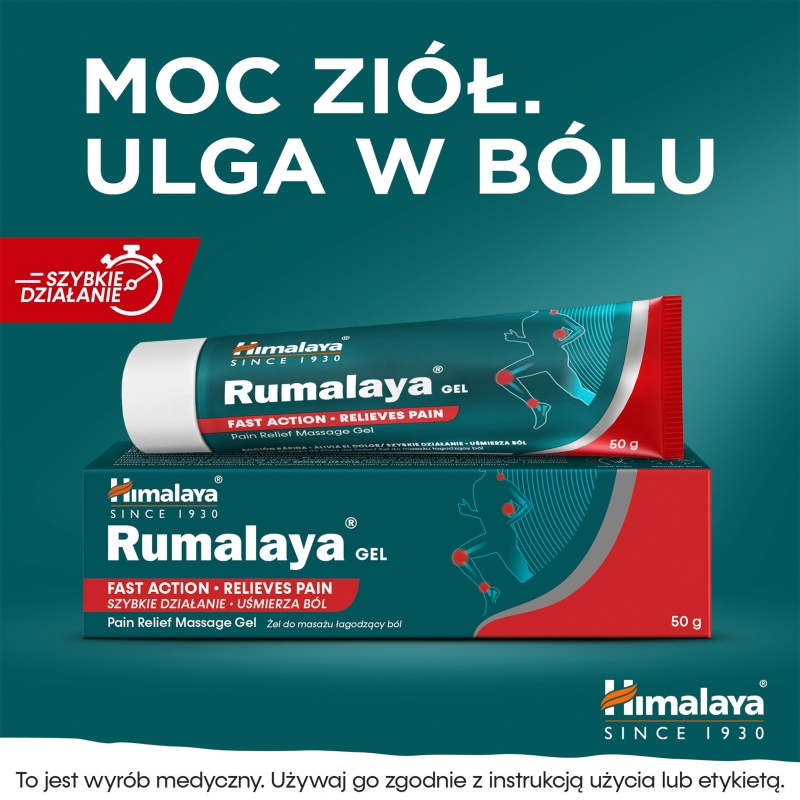 Himalaya Rumalaya Gel, żel do masażu łagodzący ból, 50 g.