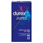 Durex Extra Safe prezerwatywa odrobinę grubsza z większą ilością żelu nawilżającego, 12 szt.