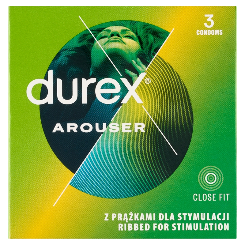 Durex Arouser, prezerwatywa prążkowana, 3 szt.