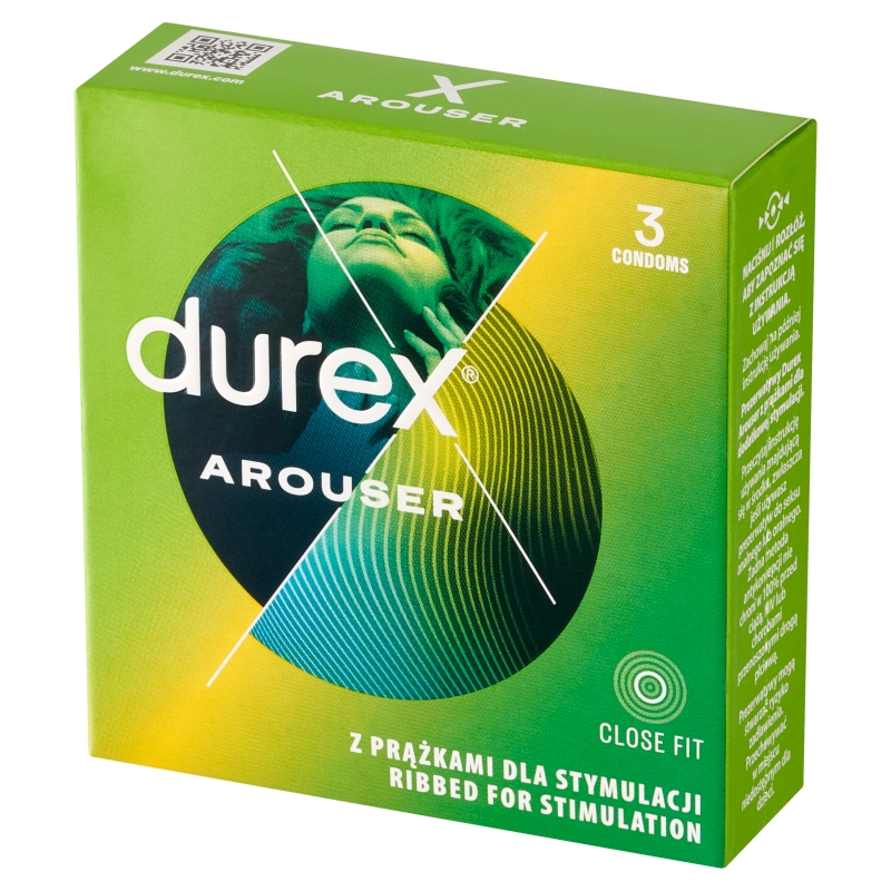 Durex Arouser, prezerwatywa prążkowana, 3 szt.