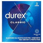 Durex Classic prezerwatywy klasyczne, 3 szt.