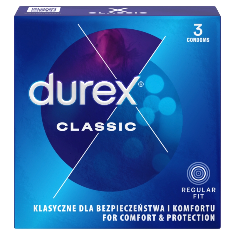 Durex Classic prezerwatywy klasyczne, 3 szt.