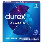 Durex Classic prezerwatywy klasyczne, 3 szt.
