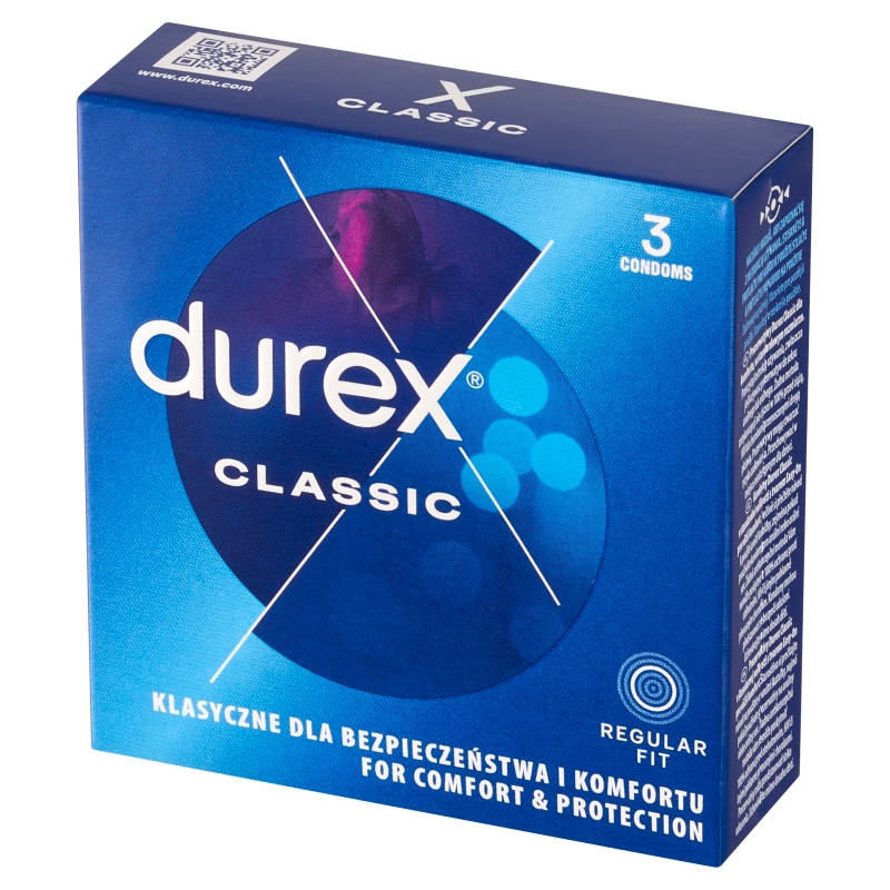 Durex Classic, prezerwatywy klasyczne, 3 szt.