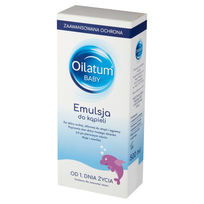 Oilatum Baby, emulsja do kąpieli dla niemowląt od pierwszych dni życia, 500 ml
