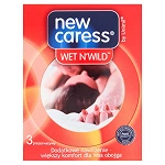 Unimil New Caress Wet n’Wild prezerwatywa, 3 szt.