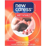 Unimil New Caress Wet n’Wild prezerwatywa, 3 szt.