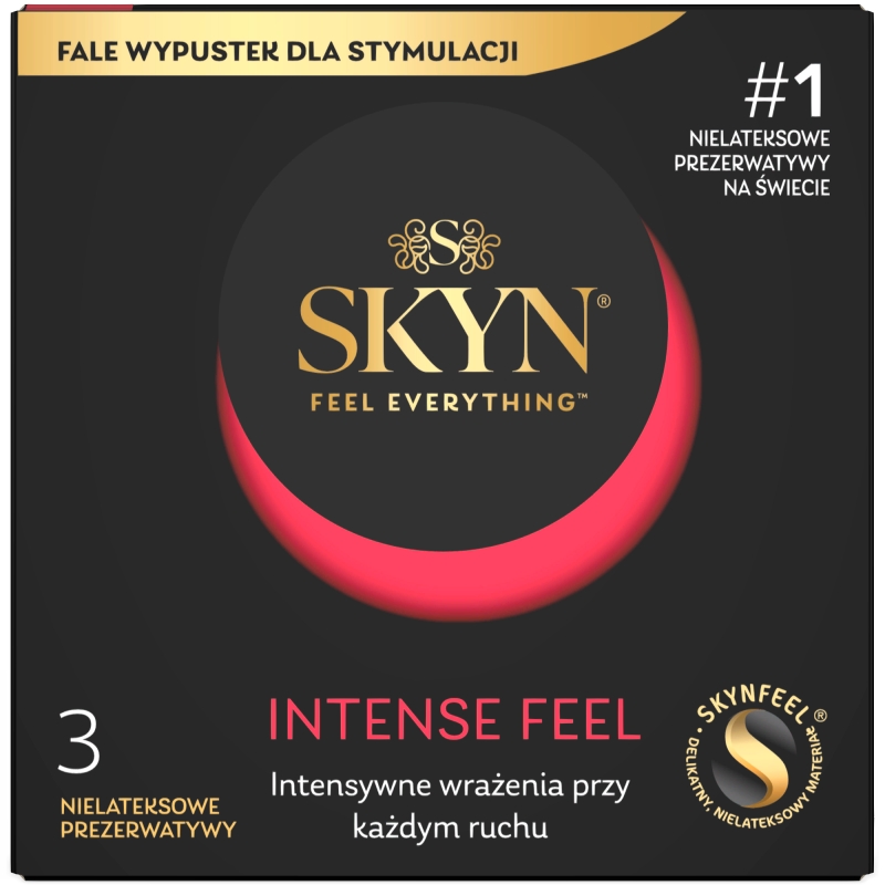 Skyn Intense Feel prezerwatywy z wypustkami, 3 szt.