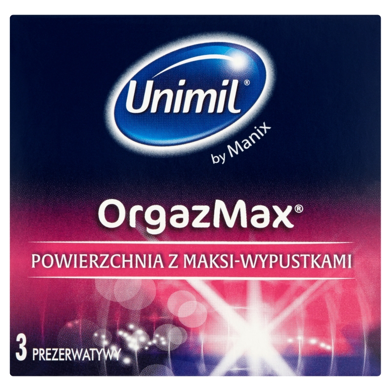 Unimil OrgazMax, prezerwatywy z wypustkami, 3 szt.
