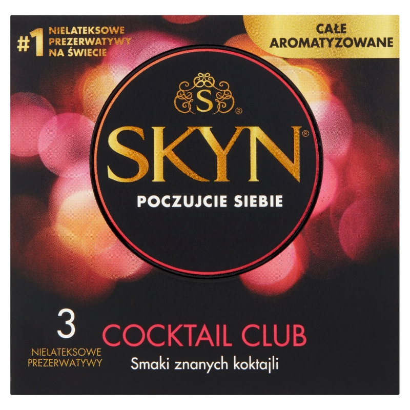 SKYN Cocktail Club, smakowe i zapachowe prezerwatywy, 3 szt.