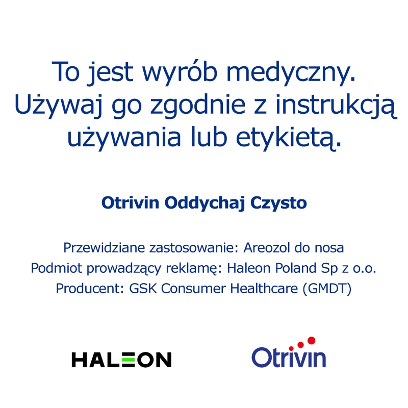 Otrivin Oddychaj Czysto, aerozol usuwający z nosa zanieczyszczenia i alergeny, 100 ml