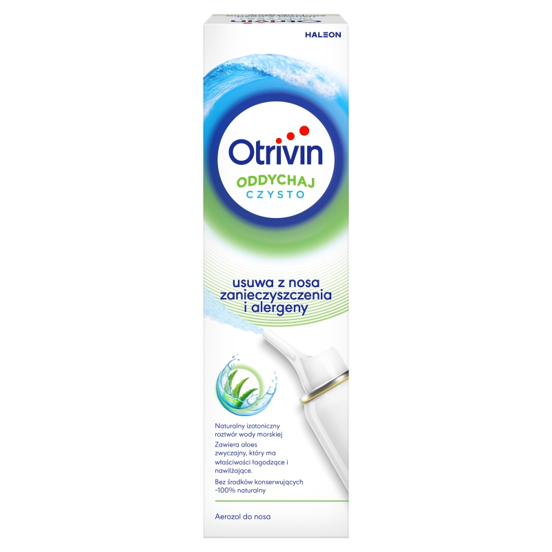 Otrivin Oddychaj Czysto, aerozol usuwający z nosa zanieczyszczenia i alergeny, 100 ml