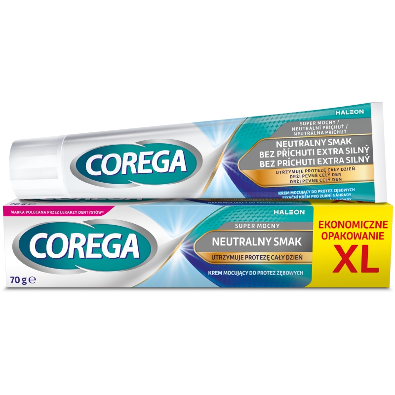 COREGA Super Mocny, neutralny smak XL krem do protez 70g