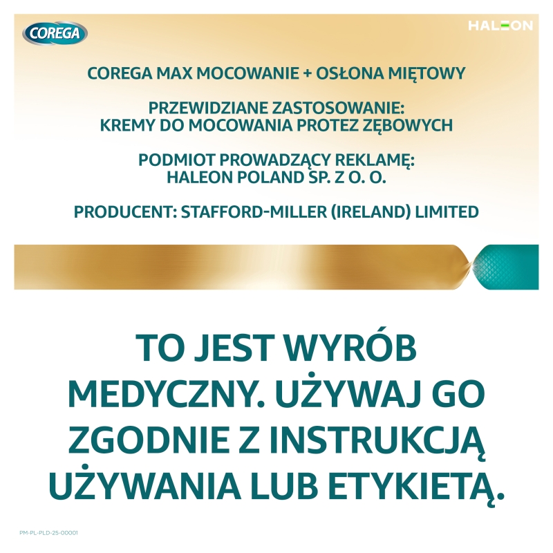 Corega Max Mocowanie + Osłona , krem mocujący do protez zębowych o miętowym smaku, 40 g