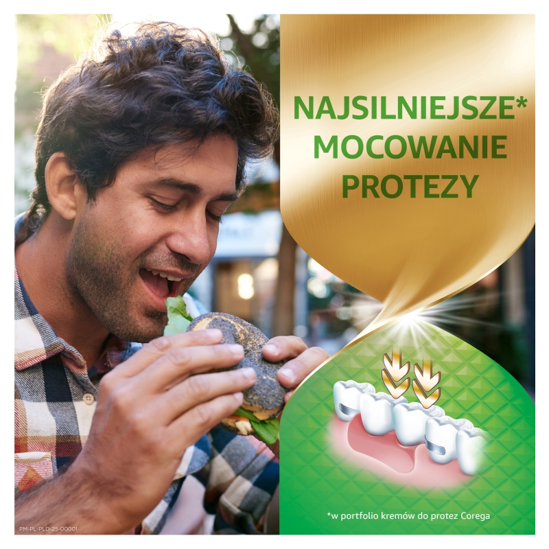 Corega Power Max Mocowanie + Świeżość, Krem mocujący do protez, mocno miętowy, 40 g