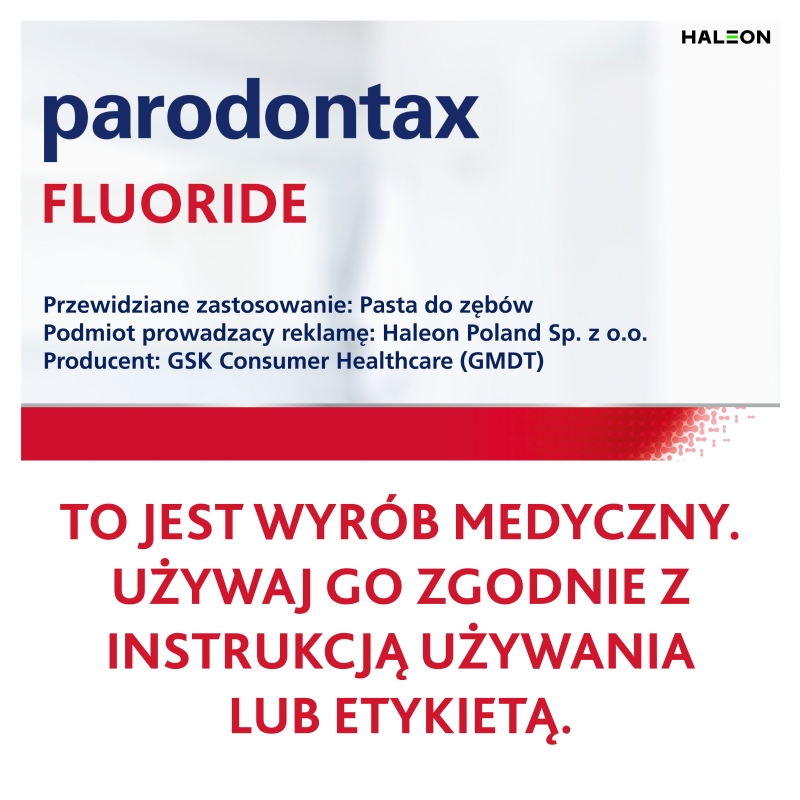 Parodontax, pasta do zębów zapobiegająca krwawieniu dziąseł, 75 ml