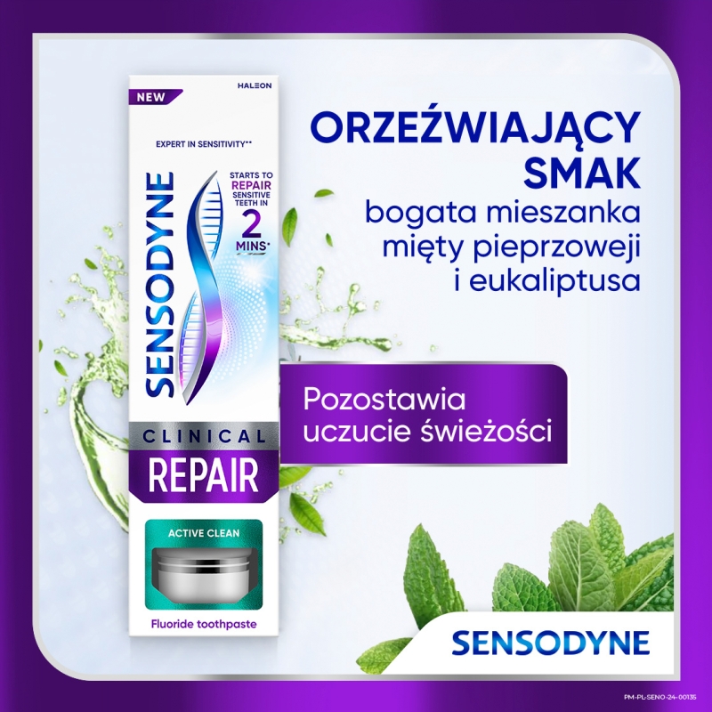 Sensodyne Clinical Repair Active Clean, pasta, 75 ml