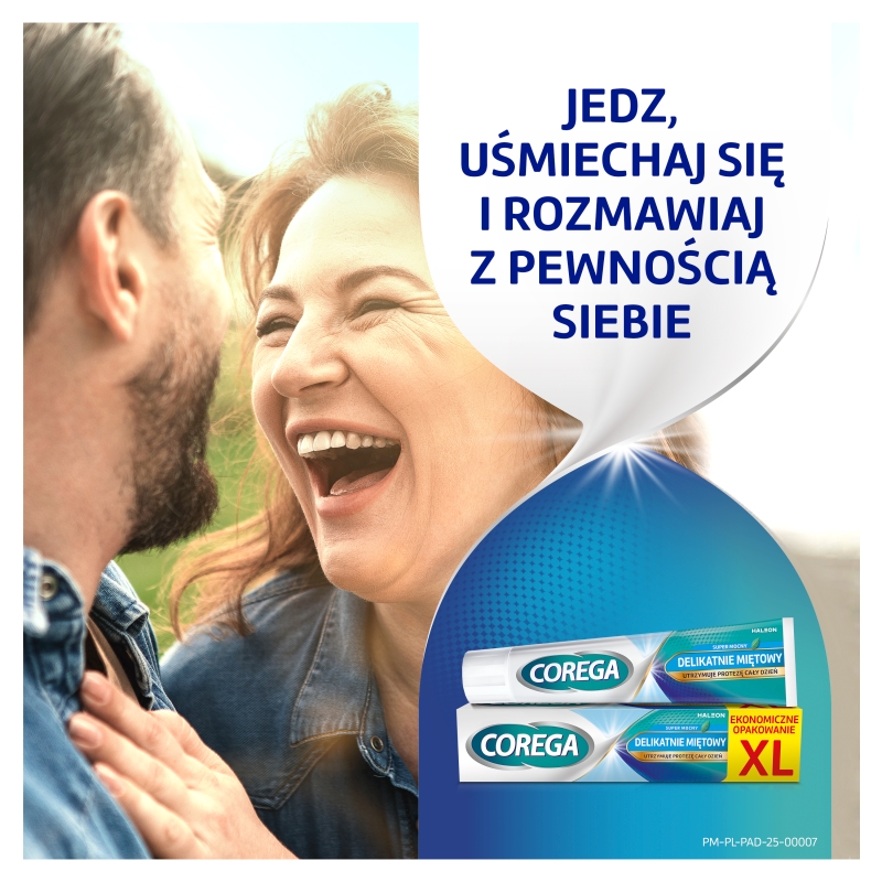Corega Super Mocny, krem mocujący do protez zębowych, delikatnie miętowy, 70g