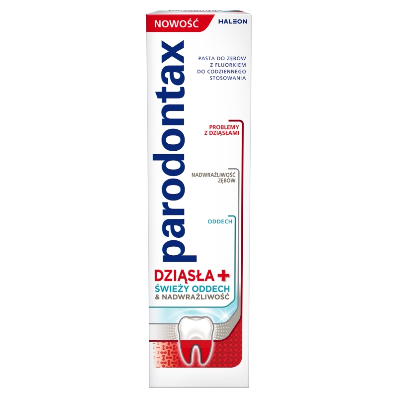 Parodontax Dziąsła + Świeży oddech, Nadwrażliwość, pasta do zębów, 75 ml