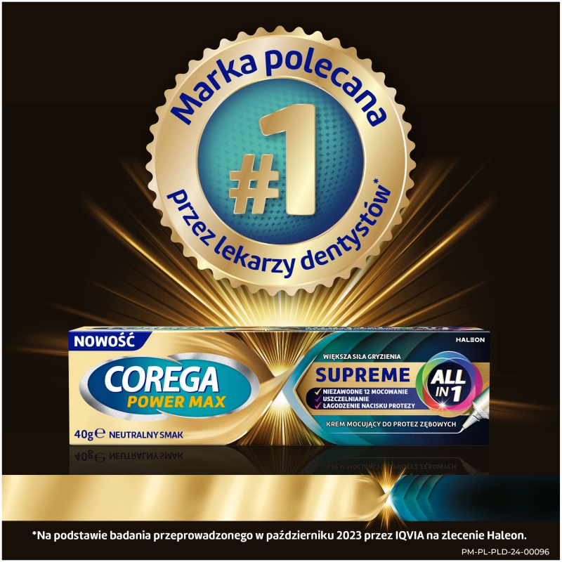 Corega Power Max Supreme All-In 1, krem mocujący, 40 g