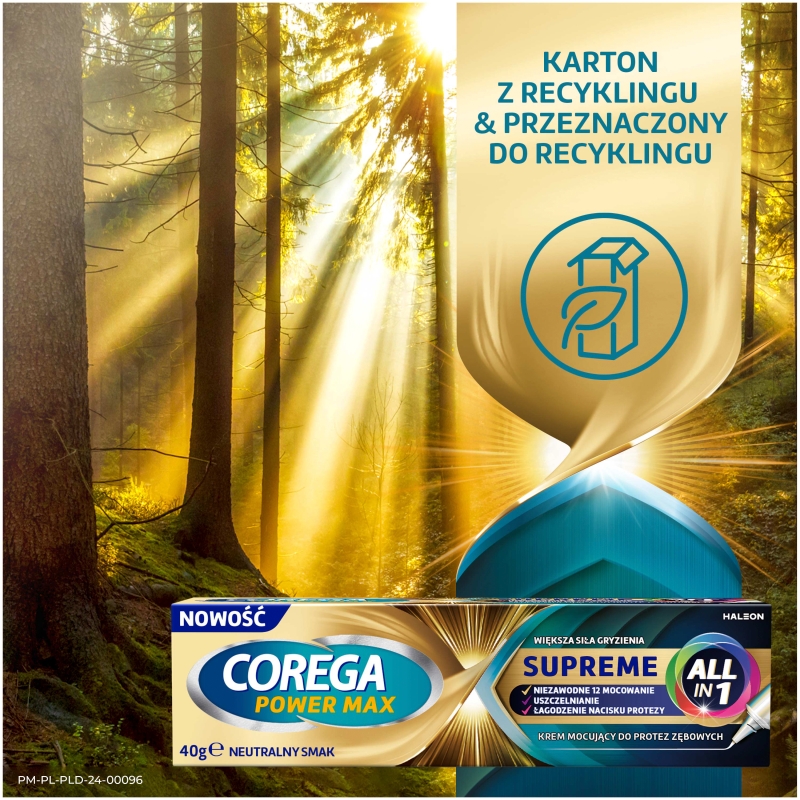 Corega Power Max Supreme All-In 1, krem mocujący, 40 g