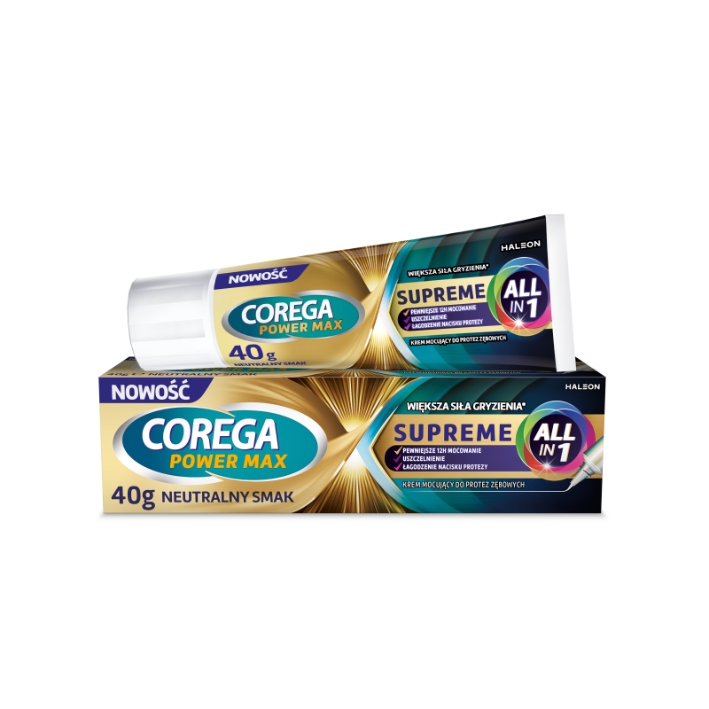 Corega Power Max Supreme All-In 1, krem mocujący, 40 g