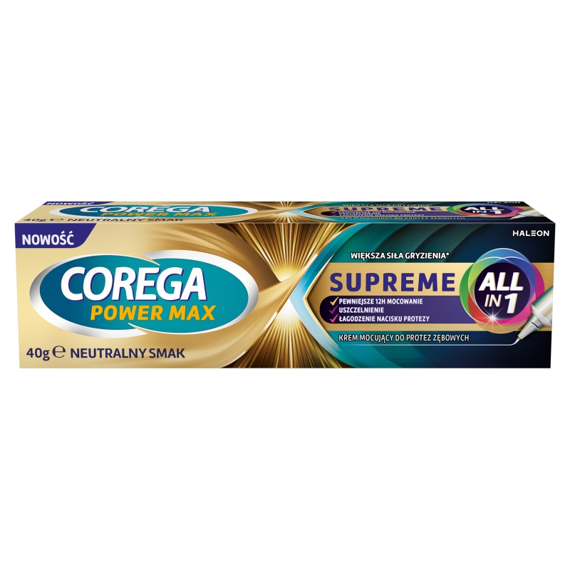 Corega Power Max Supreme All-In 1, krem mocujący, 40 g