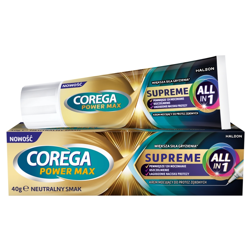 Corega Power Max Supreme All-In 1, krem mocujący, 40 g
