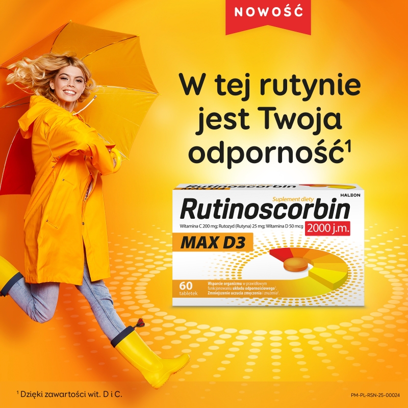 Rutinoscorbin Max D3, 60 tabletek