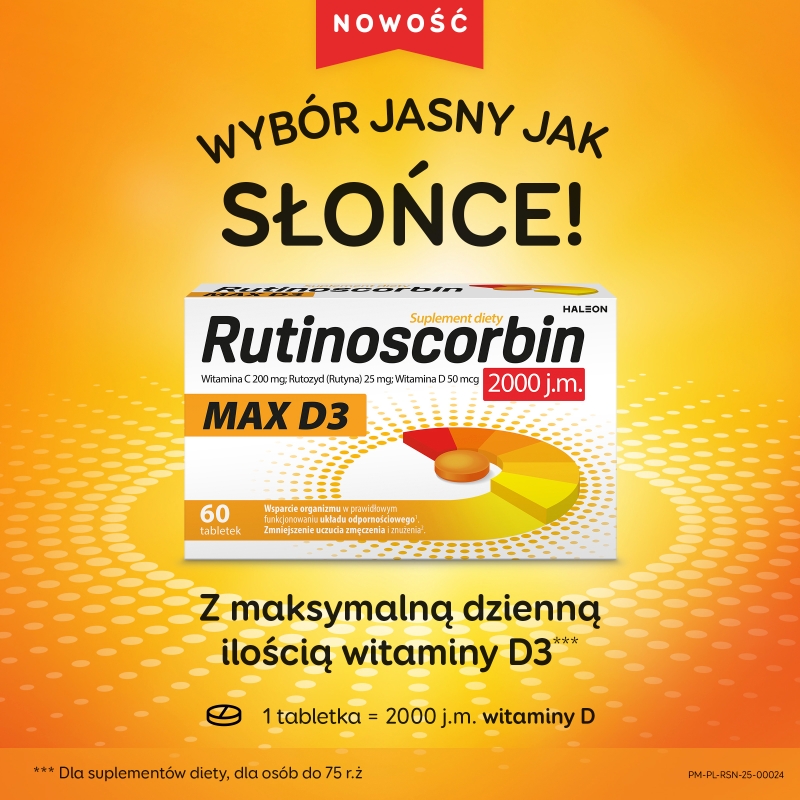 Rutinoscorbin Max D3, 60 tabletek