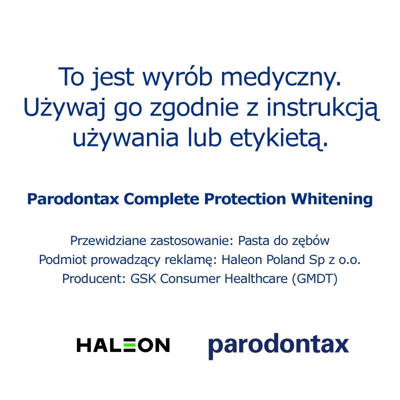 Parodontax Complete Protection Whitening, pasta wybielająca do zębów, 75  ml