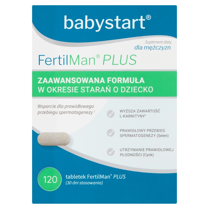 FertilMan Plus, kapsułki ze składnikami wspierającymi jakość nasienia dla mężczyzn, 120 szt.