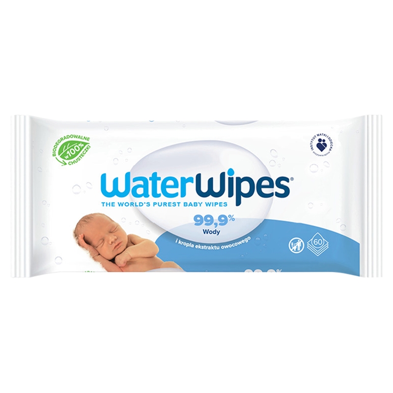 WaterWipes BIO , chusteczki nasączone czystą wodą, 60 szt.