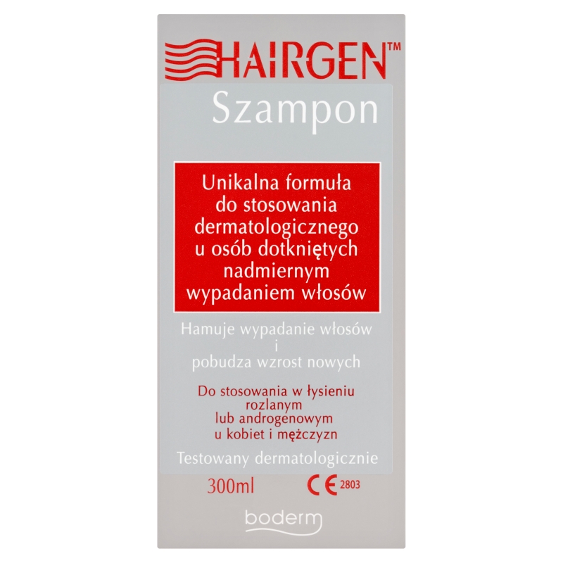 Hairgen, szampon hamujący wypadanie włosów i pobudzający wzrost nowych, 300 ml