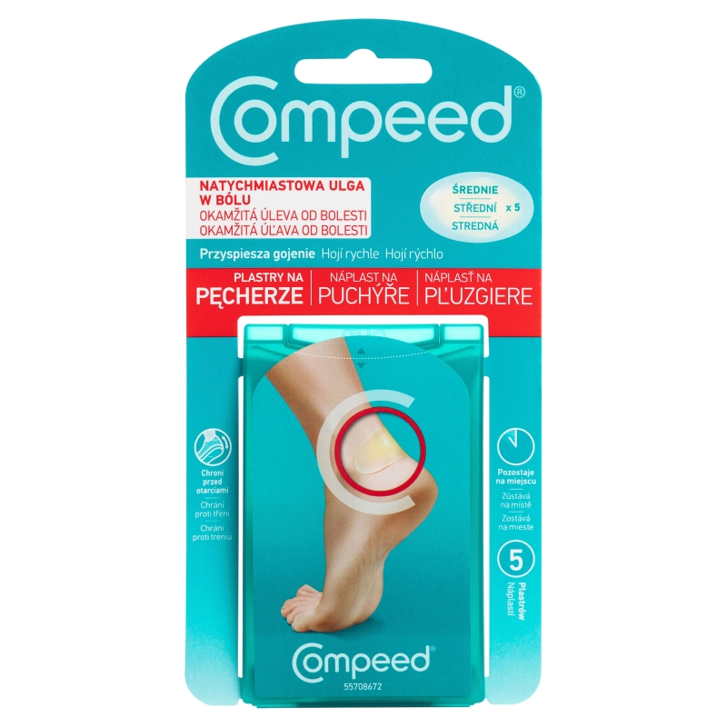 Compeed , plastry na pęcherze rozmiar średni, 5 szt.