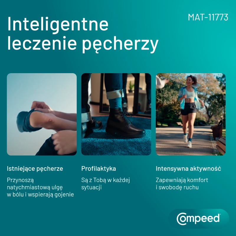 Compeed Plastry na pęcherze, zapewniające szybkie gojenie się ran, wąskie, 6 szt.