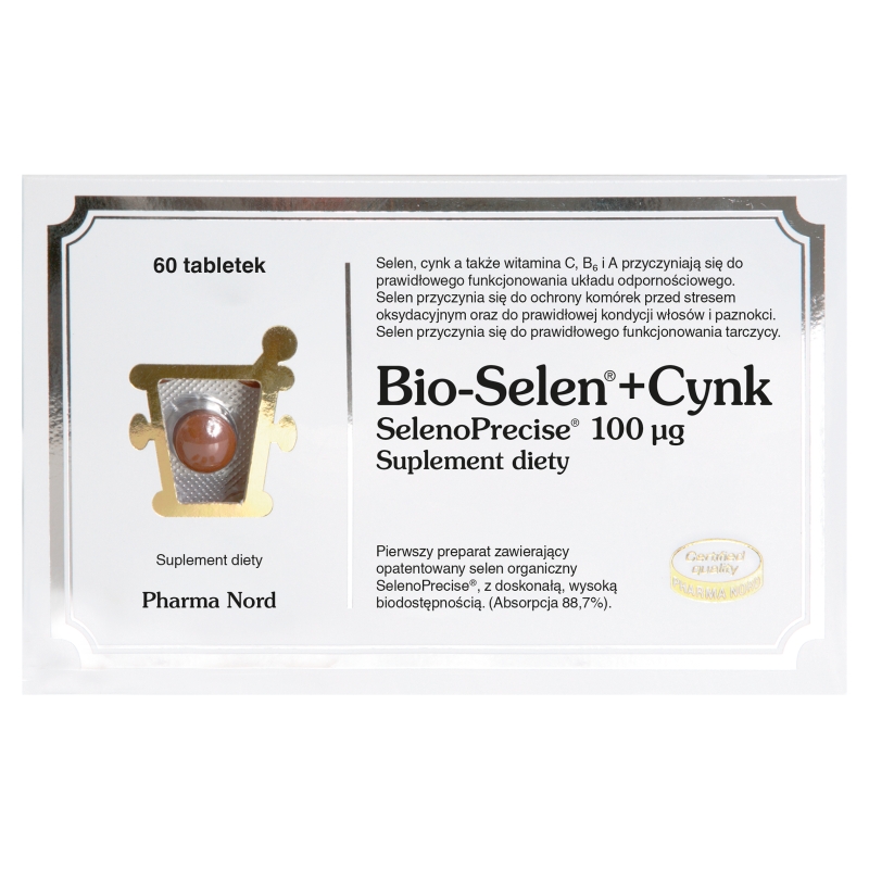 Bio-Selen+Cynk, tabletki z witaminami i minerałami, 60 szt.