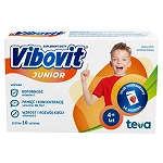 Vibovit Junior proszek w saszetkach o smaku truskawkowym z witaminami dla dzieci w wieku od 4-12 lat, 14 szt.