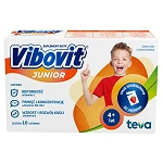 Vibovit Junior proszek z zestawem 10 witamin o smaku truskawkowym, 30 sasz.