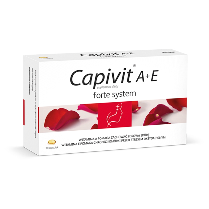 Capivit A+E forte system, kapsułki ze składnikami na zdrową skórę, 30 szt.