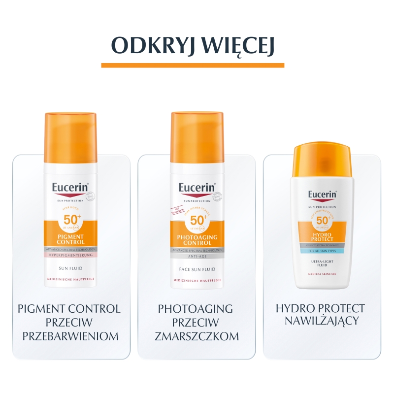 Eucerin Sun Oil Control, żel-krem ochronny, SPF 50+, 50 ml