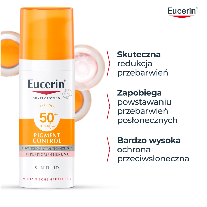 Eucerin Sun Pigment Control, fluid przeciw przebarwieniom, SPF 50+, 50 ml