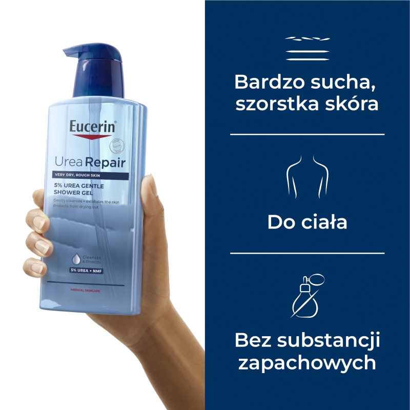 Eucerin Urearepair, żel do mycia z 5% mocznika,
