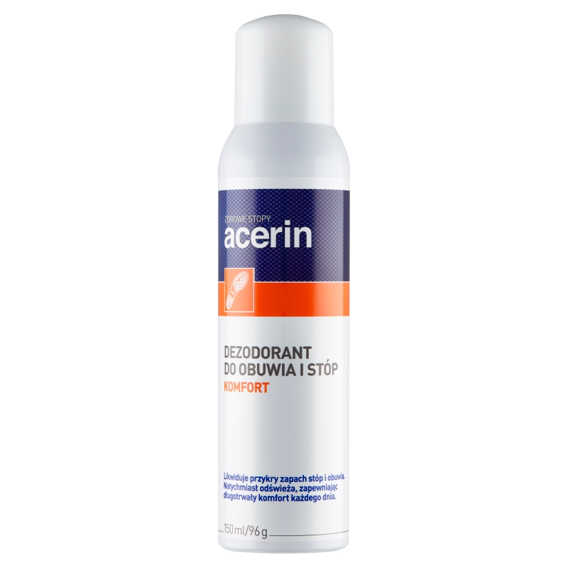 Anida Acerin Komfort , dezodorant do obuwia i stóp o działaniu przeciwpodrażnieniowym i antybakteryjnym, 150 ml