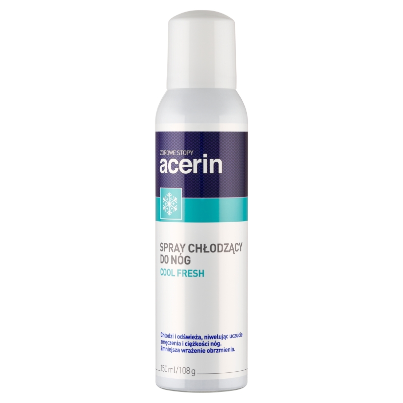 Acerin Cool Fresh Spray , spray na zmęczone i opuchnięte nogi, 150 ml