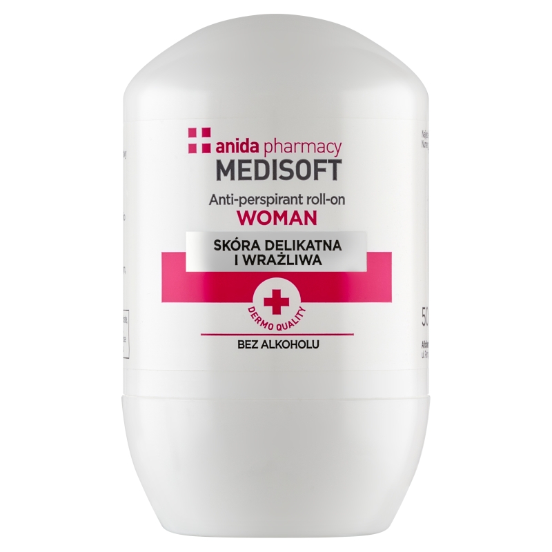 Anida MEDISOFT, antyperspirant hipoalergiczny bez parabenów i alkoholu, 50 ml