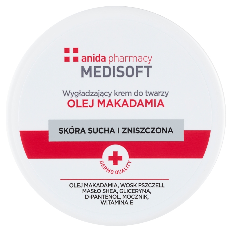 Anida MEDISOFT , krem wygładzający do twarzy z olejem makadamia, 100 ml